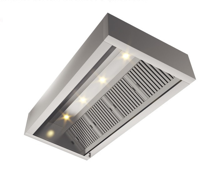 Horeca Inductiekap Doosmodel PRO 2000x1300x500