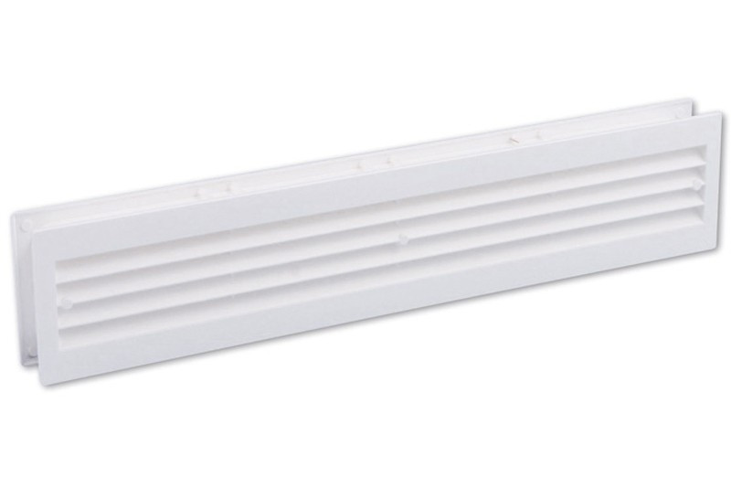 Kunststof deurrooster 455x90mm wit