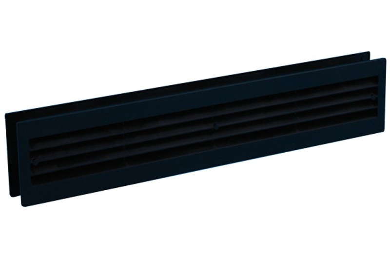 Kunststof deurrooster 455x90mm zwart