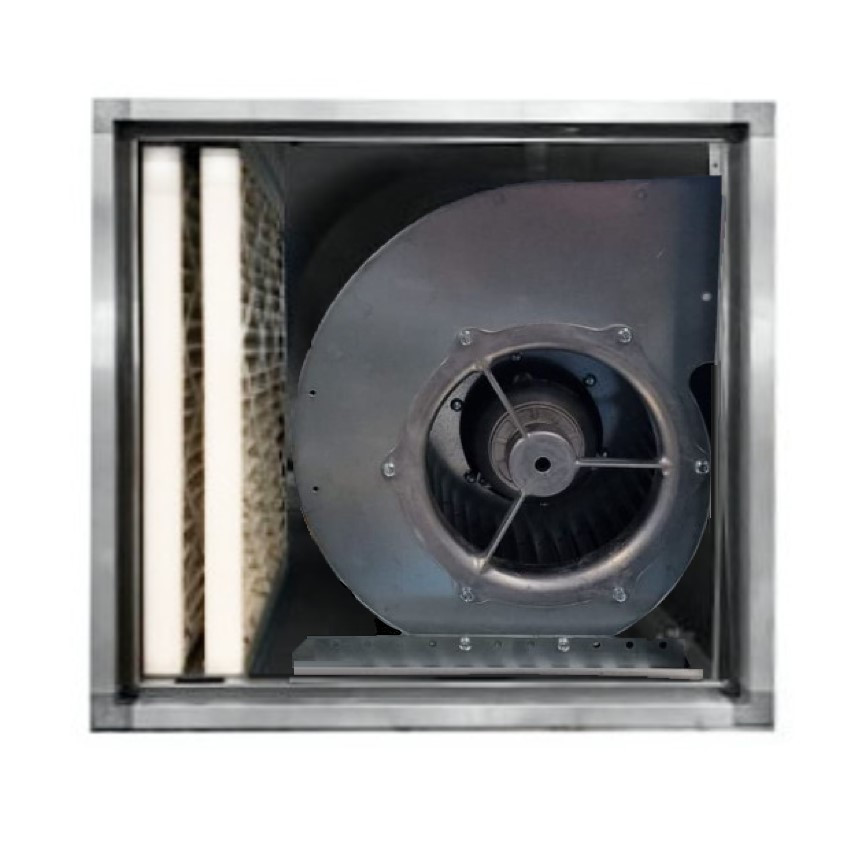 Filterkast B 7900m3/h 400V met doosfilter (L884xH1000xD1255mm)