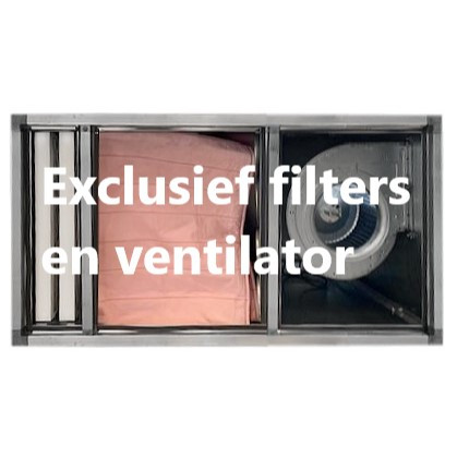 Filterkast C zonder doos-, zakkenfilters en motor  L1550xH721xD1290mm