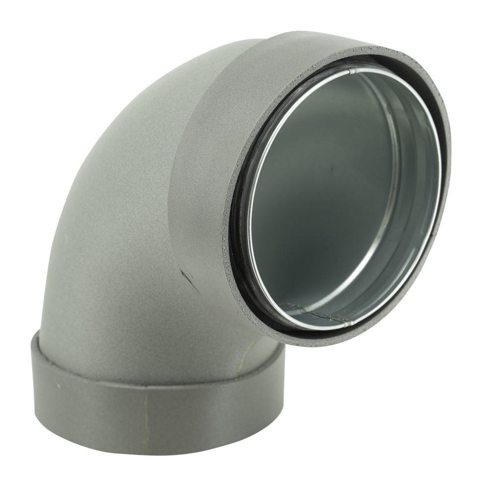 Geïsoleerde spiro bocht 90 graden Ø 315 mm (9 mm)