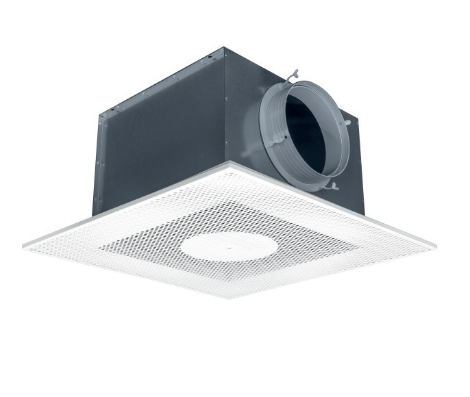 Geperfor. Plafondrooster | Toevoer | Geïsoleerd | Zijaansl. Ø125mm 