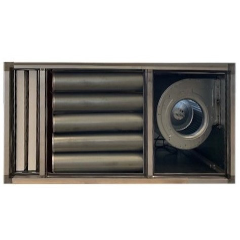 Geurfilterkast B20 - met doosfilters en 20 koolstofpatronen, ventilator 5000 m³/h