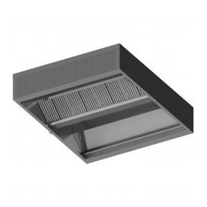 Afzuigkap eilandmodel (afzuiging+airjet+toevoer) B200 x D240 x H48cm