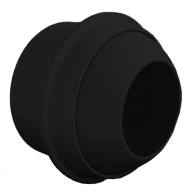 Jet rooster voor spirobuis Ø 250mm zwart-Ral 9005