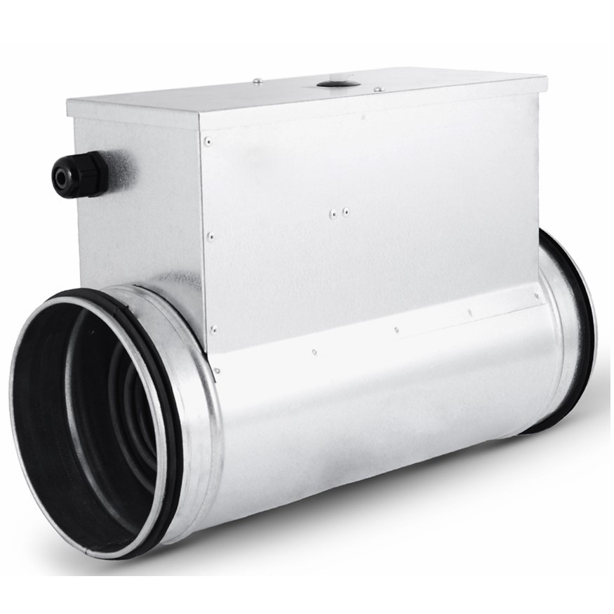 Kanaalverwarmer - verwarmingsbatterij elektrisch Ø400 - 9,0 kW