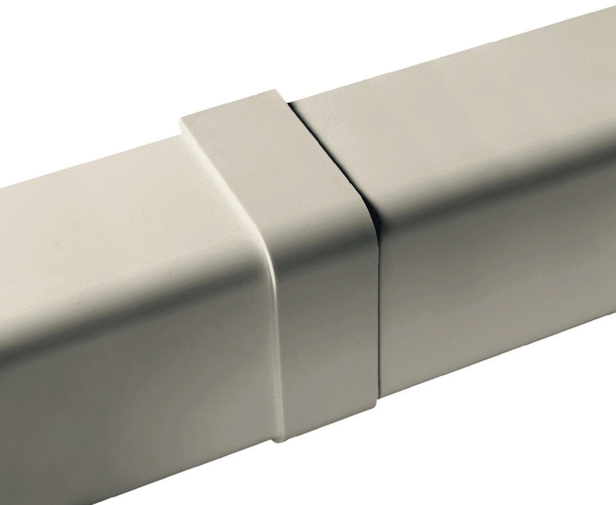 Koppelstuk wit voor kabelgoot 80mm.