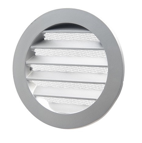 Muurrooster Aluminium met Gaas Rond 290m3 Ø 160mm