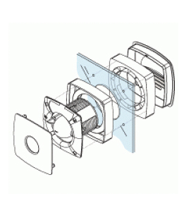 Raamkit voor badkamerventilator X-MART / MATIC 150mm