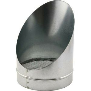 Uitblaasstuk met gaas / eindstuk met gaas 160mm