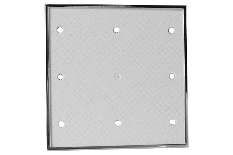 Voorfront designventilator/designrooster, Tegelinleg Ø 125mm