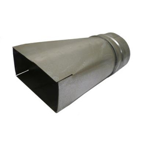 Verloopstuk 250mm x 80mm (Rechthoekig) naar Ø160mm (Rond)
