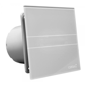 Badkamerventilator glass design E-100GST met timer (zilver)