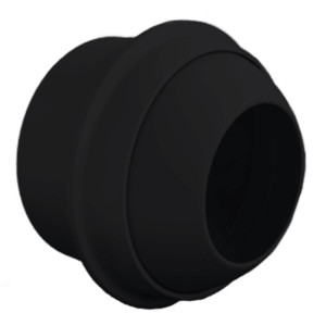 Jet rooster voor spirobuis Ø 250mm zwart-Ral 9005