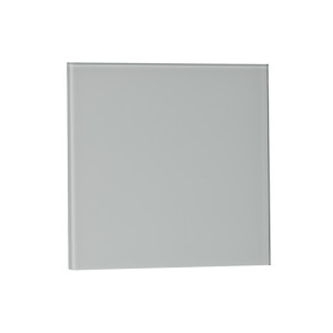 Voorfront designventilator/designrooster, Glas Vlak mat wit Ø 125mm