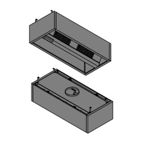 Pro-line Afzuigkap doosmodel (alleen afzuiging) B1800 x D800 x H480mm Maatwerk