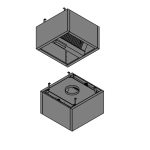 Pro-line Afzuigkap doosmodel (alleen afzuiging) B800 x D800 x H480mm Maatwerk