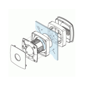 Raamkit voor badkamerventilator X-MART / MATIC 100mm