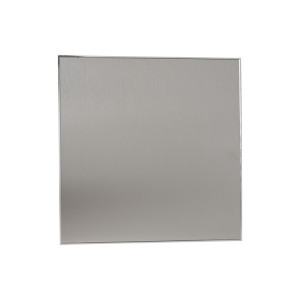 Voorfront designventilator/designrooster Kunststof, Gebogen zilver Ø 100mm