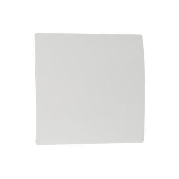 Voorfront designventilator/designrooster Kunststof, Gebogen Wit Ø 100mm