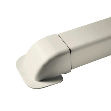 Muurdoorvoerkap voor kabelgoot wit 80mm.