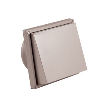 RVS Buitenrooster Ø 150mm |182x182mm | schuine kap 