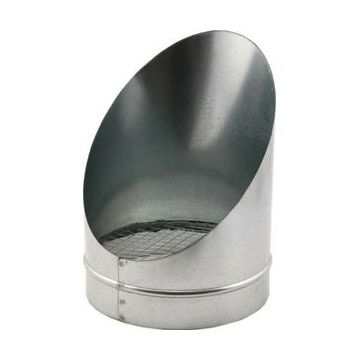 Uitblaasstuk met gaas / eindstuk met gaas 80mm