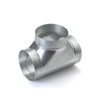 Spiro T-stuk 90 graden Ø 500 - 200mm (STANDAARD)