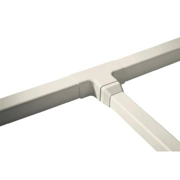 T-Stuk voor kabelgoot wit 80mm.