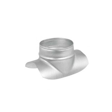 Zadelstuk op buis Ø450mm met 90° aftakking Ø200mm (Symmetrisch)