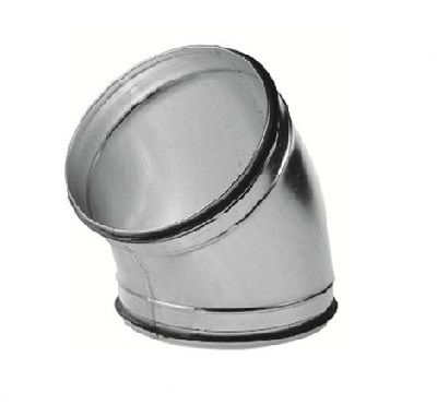 Spiro bocht 45 graden Ø 80mm (SAFE)