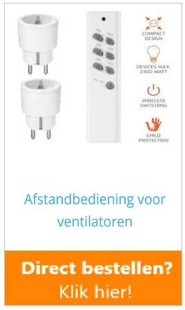 Afstandsbediening voor buisventilator