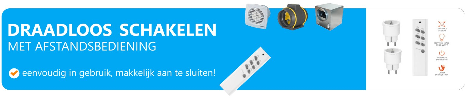 Afstandsbediening voor buisventilator