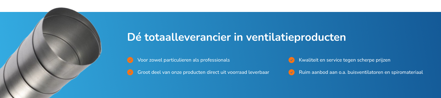 Buisventilator voor de afzuigkap
